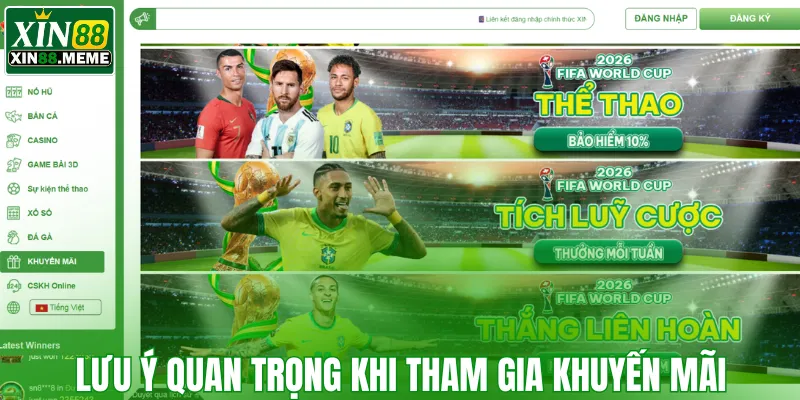 Lưu ý quan trọng khi tham gia khuyến mãi