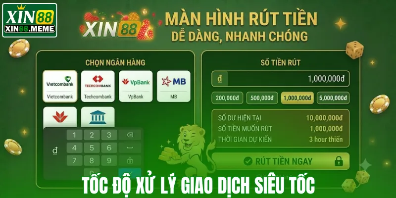 Tốc độ xử lý giao dịch siêu tốc