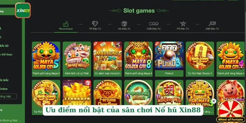 Nổ Hũ Xin88 2 Ưu điểm nổi bật của sân chơi Nổ hũ Xin88