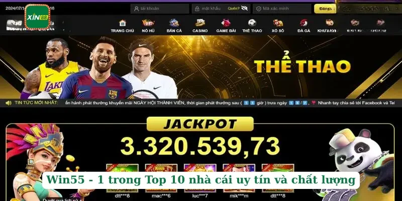 Top 10 Nhà Cái Uy Tín Và Chất Lượng Nhất Trong Năm 2025 3 Win55 - 1 trong Top 10 nhà cái uy tín và chất lượng