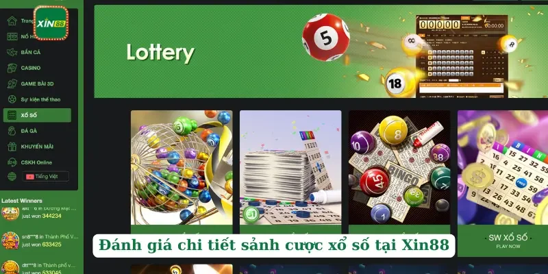 Xổ Số Xin88 2 Đánh giá chi tiết sảnh cược xổ số tại Xin88